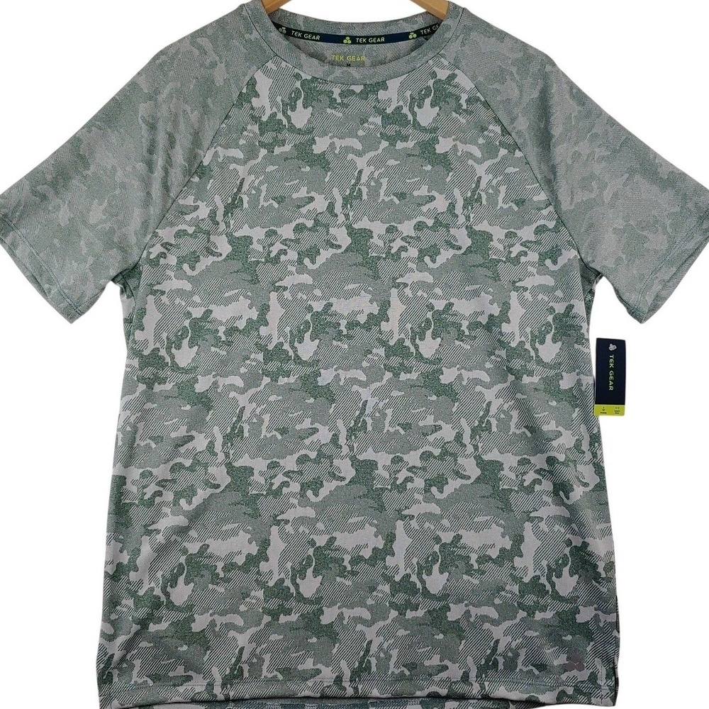 Tek Gear Shirt Mens M Green Pine Orchard Jacquard Tee Short Sleeve NEW NWT